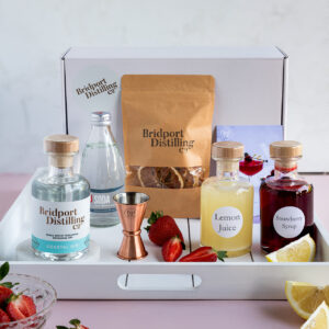 Strawberry Gin Fizz Cocktail Gift Set Box Contents