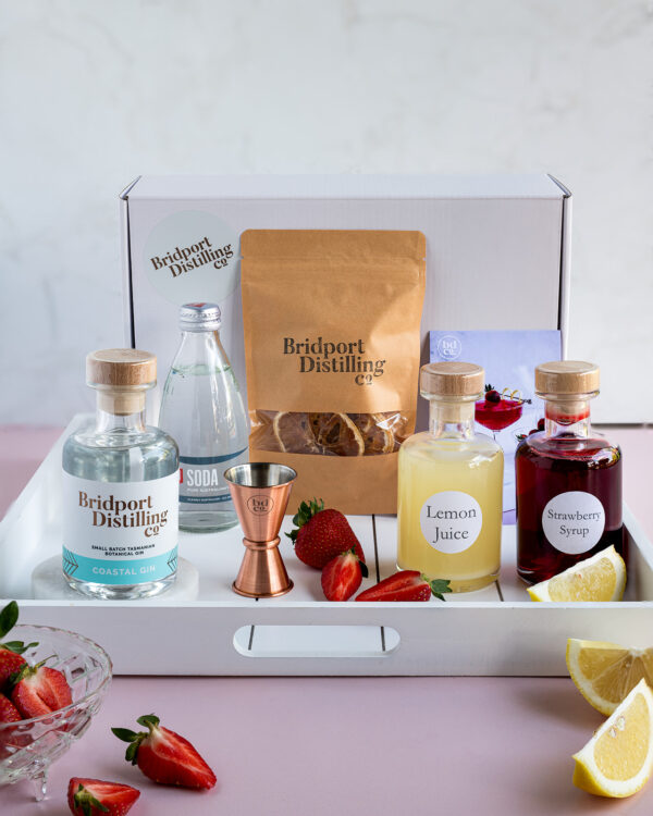 Strawberry Gin Fizz Cocktail Gift Set Box Contents
